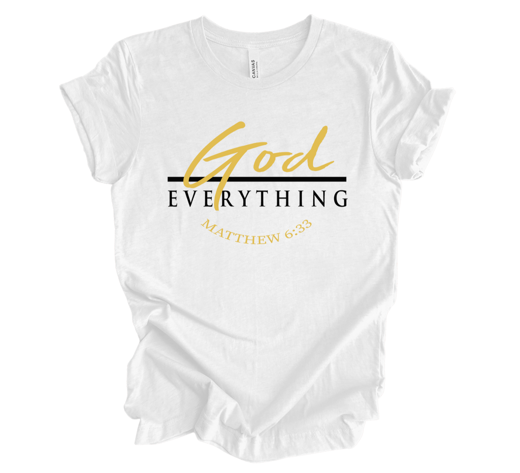 Faith-inspired Tee- "God Over Everything"