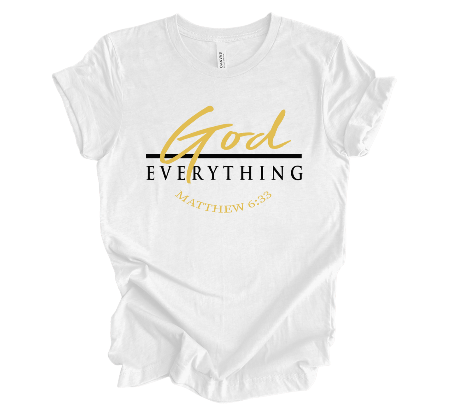 Faith-inspired Tee- "God Over Everything"