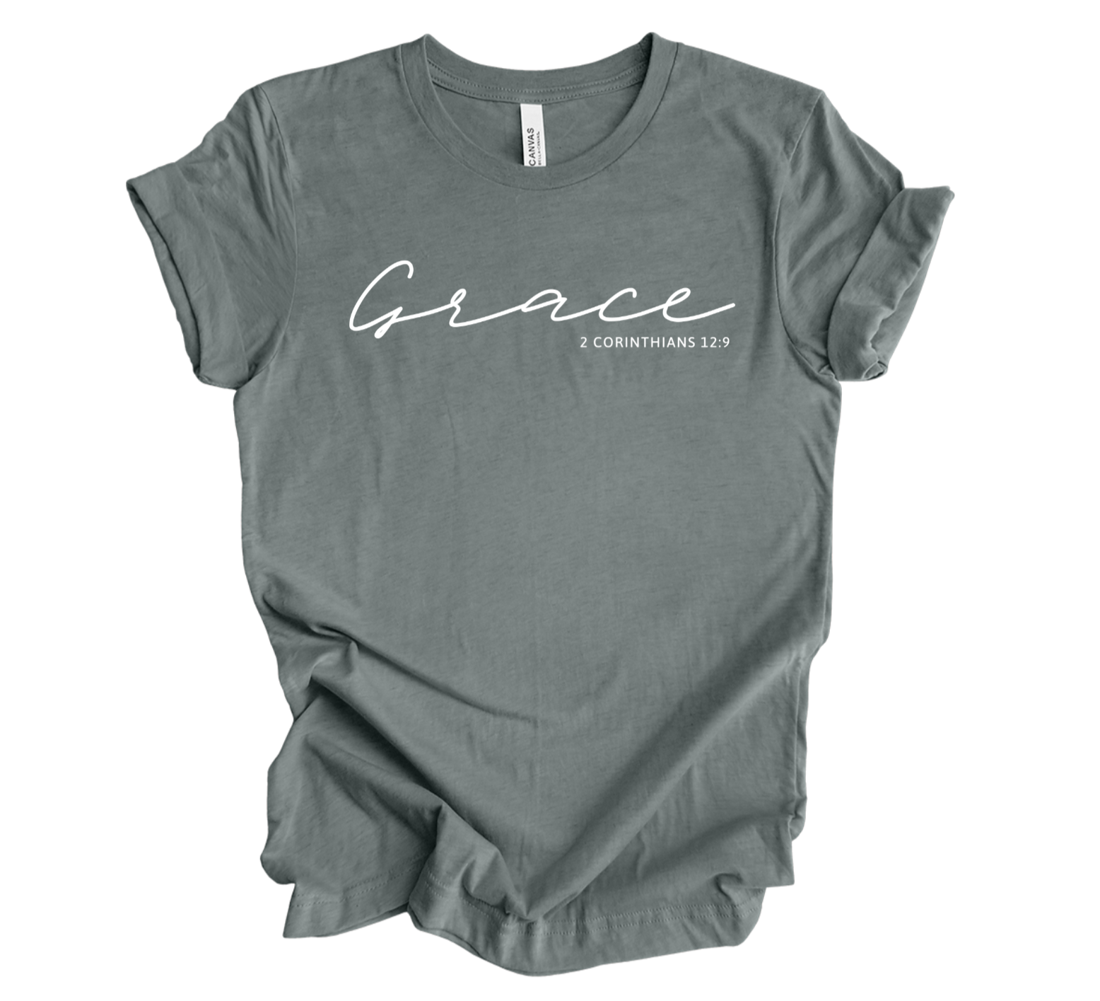 Faith-inspired Tee- "Grace-2 Cor.12:9"