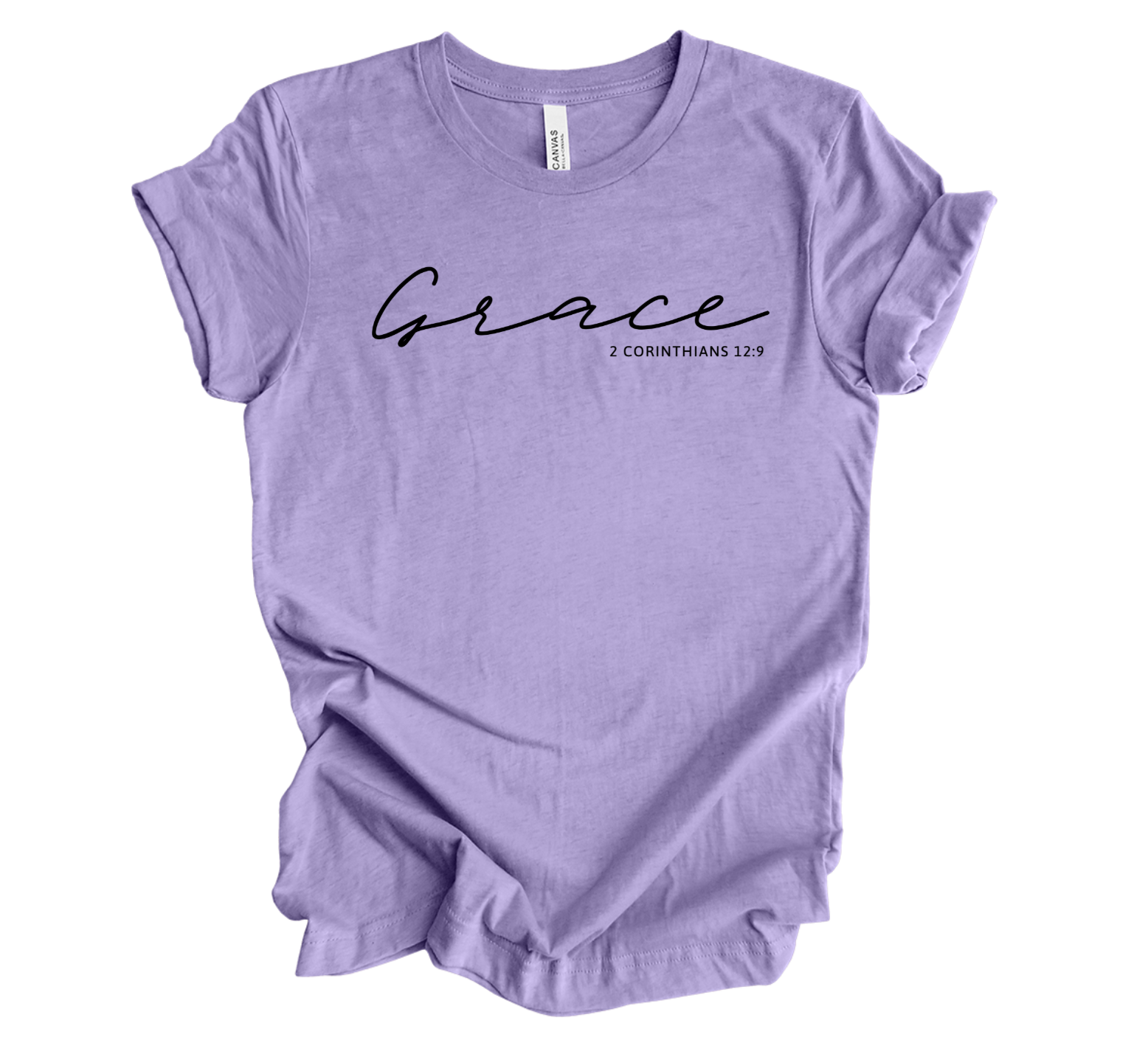 Faith-inspired Tee- "Grace-2 Cor.12:9"