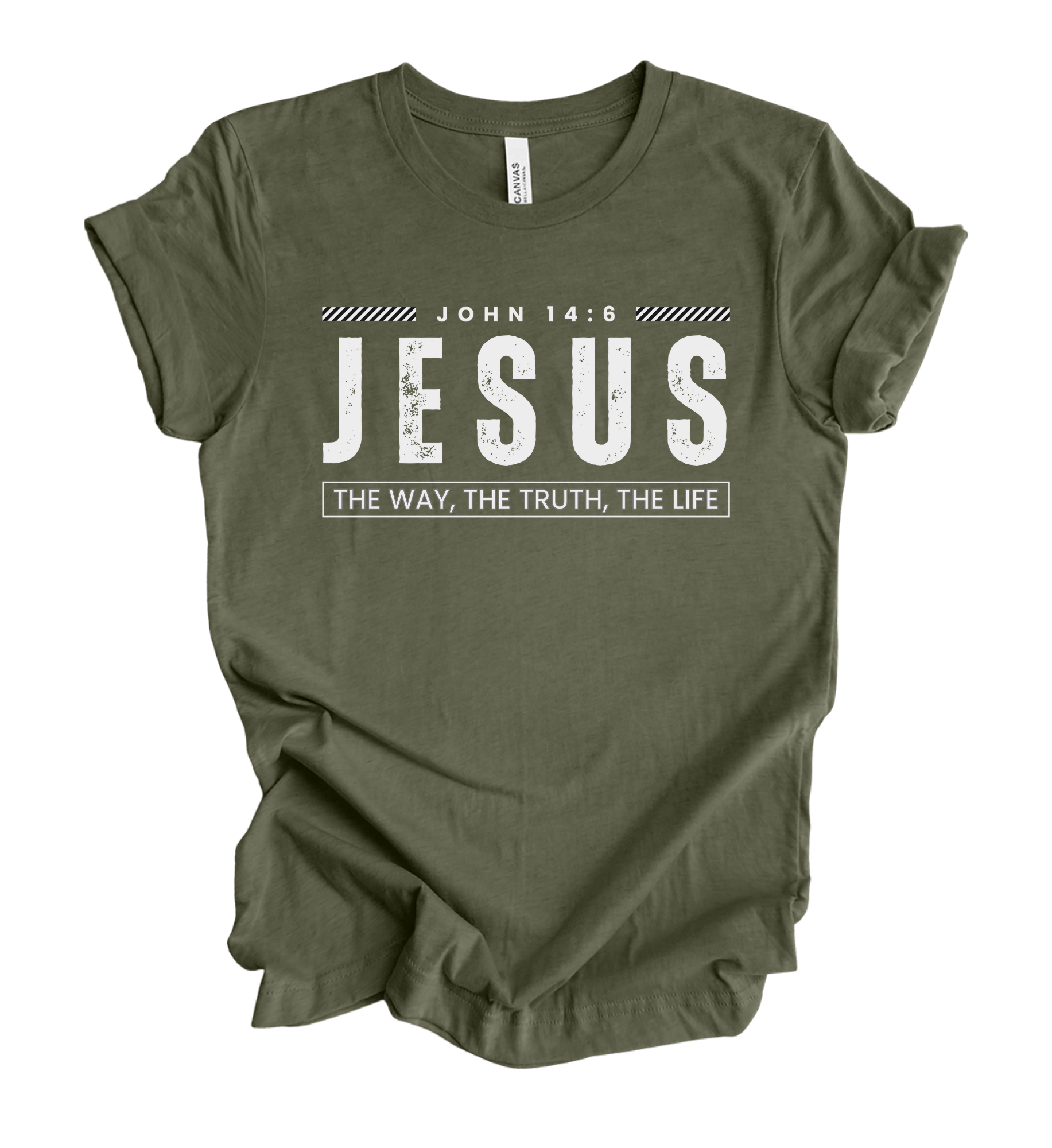 Faith-inspired Tee- "JESUS: The Way, The Truth, The Life-John 14:6"