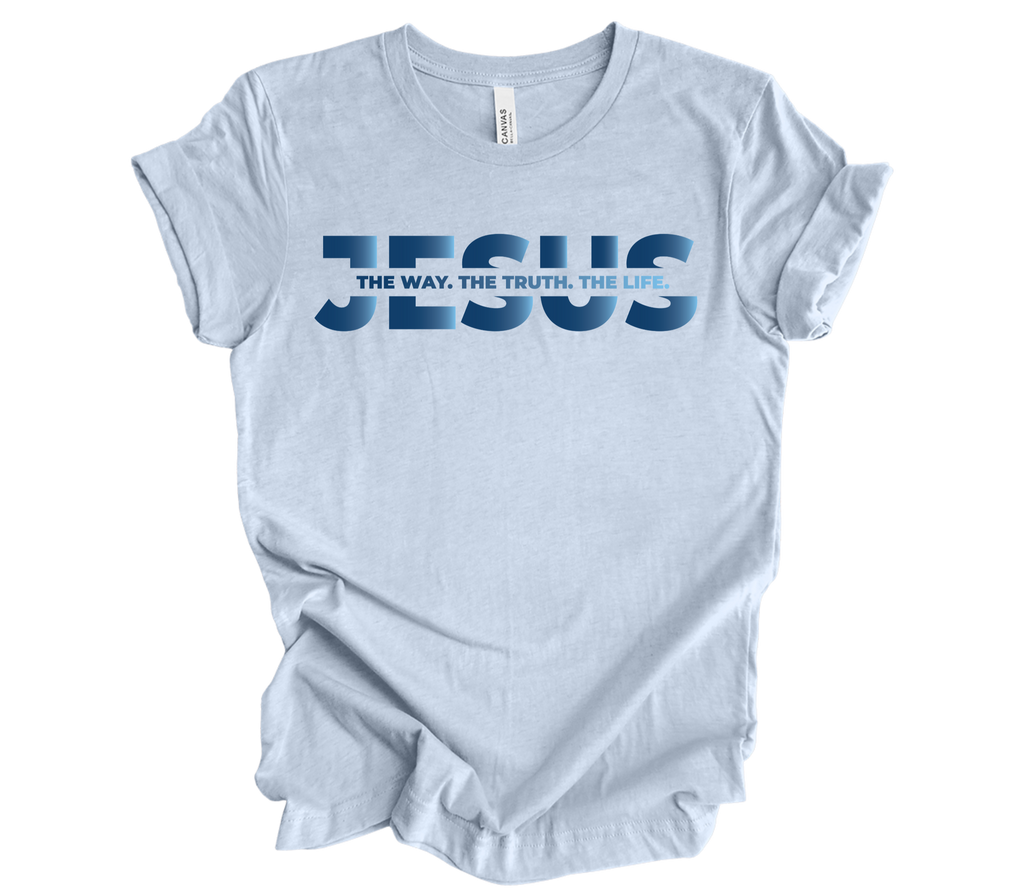 Faith-inspired Tee- "JESUS-The Way, The Truth, The Life"