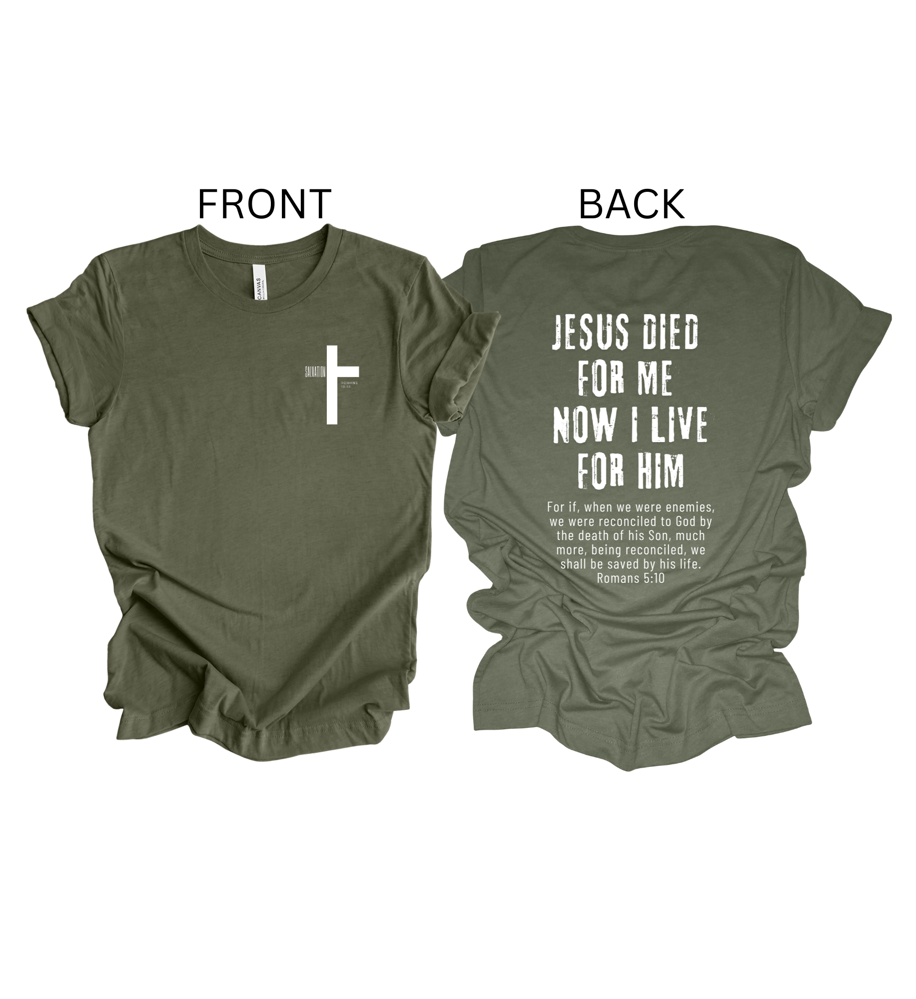 Faith-inspired Tee- "Jesus Died For Me"