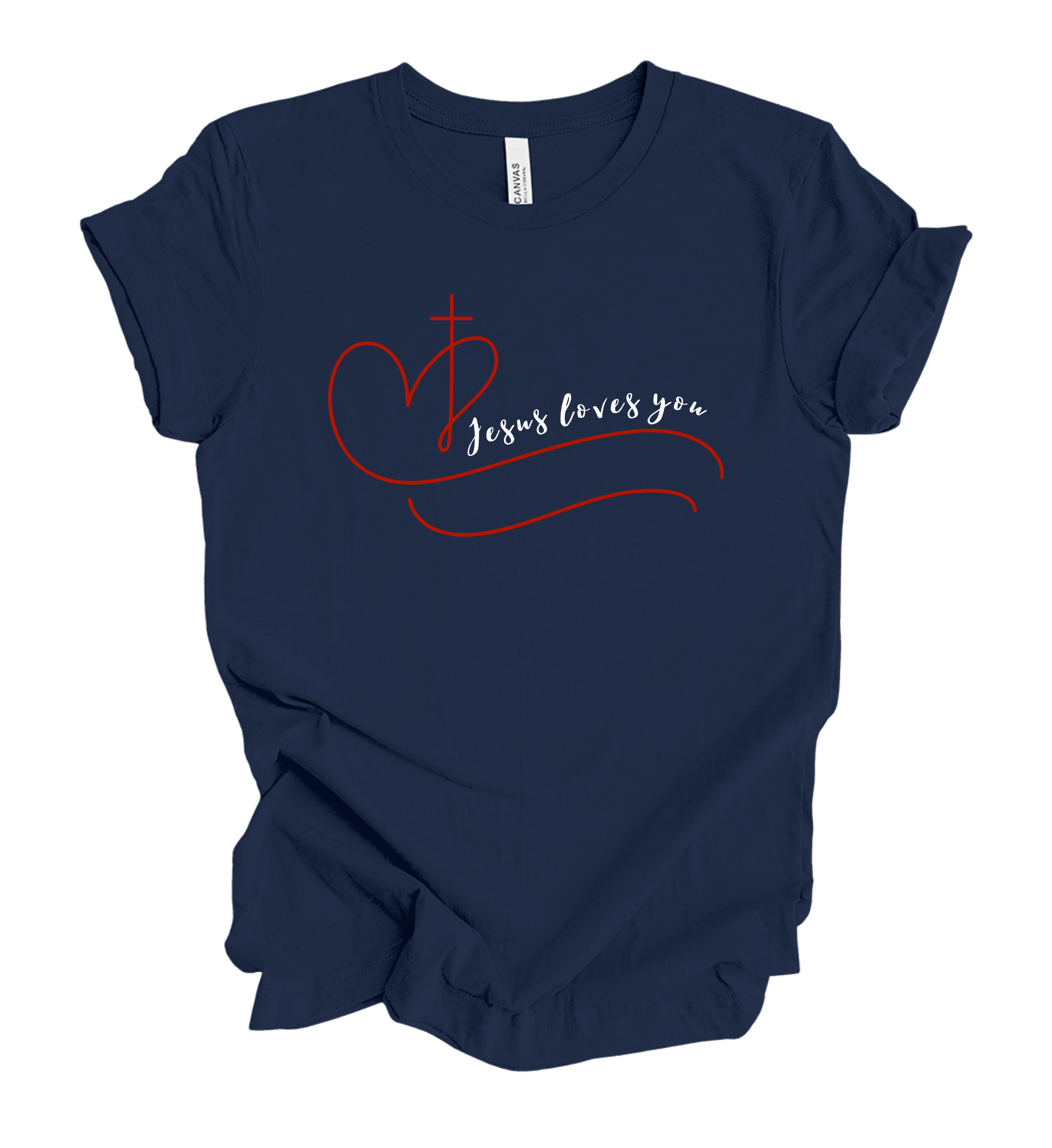 Faith-inspired Tee- "Jesus Loves You"