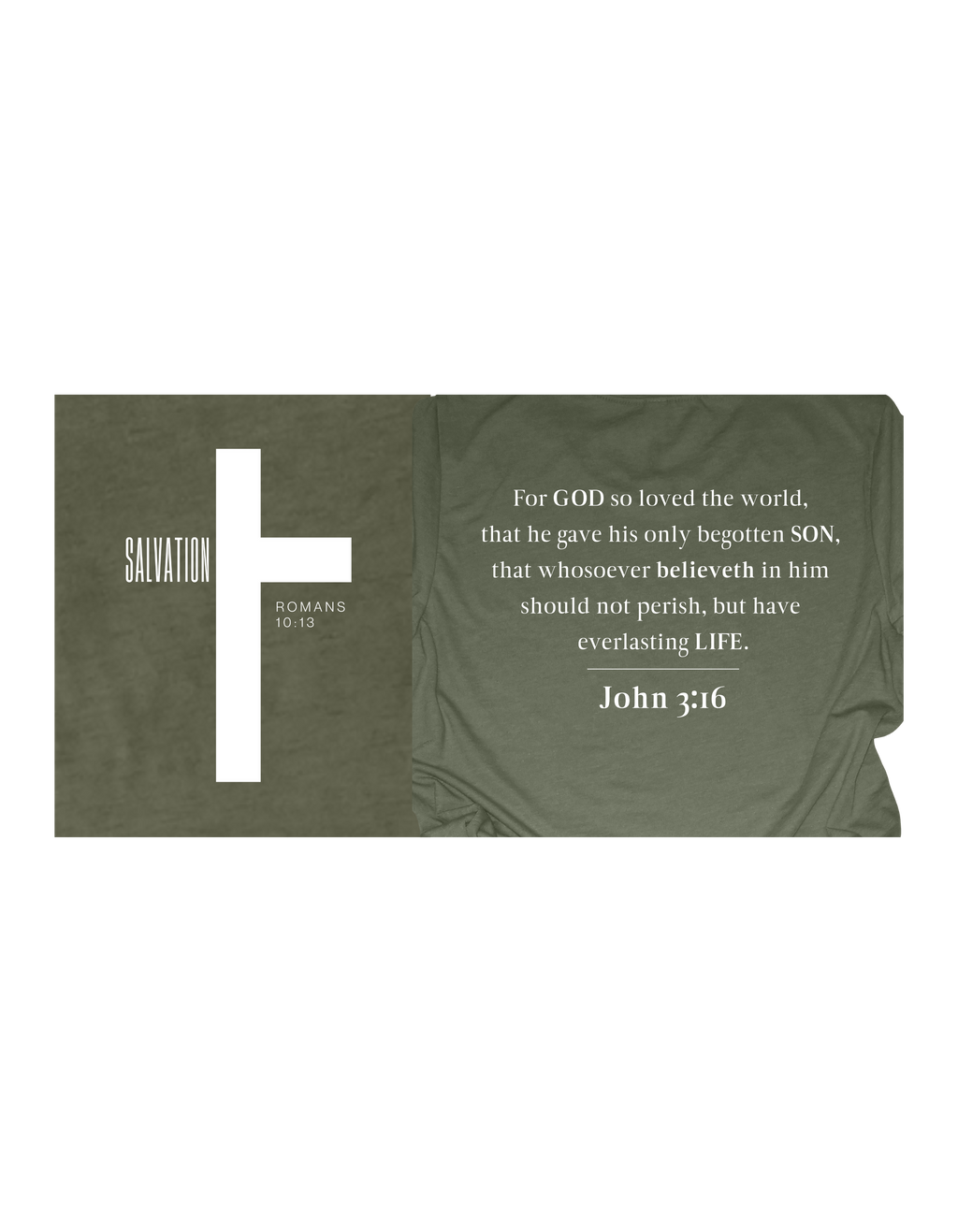 Faith-inspired Tee- "JOHN 3:16-Cross"
