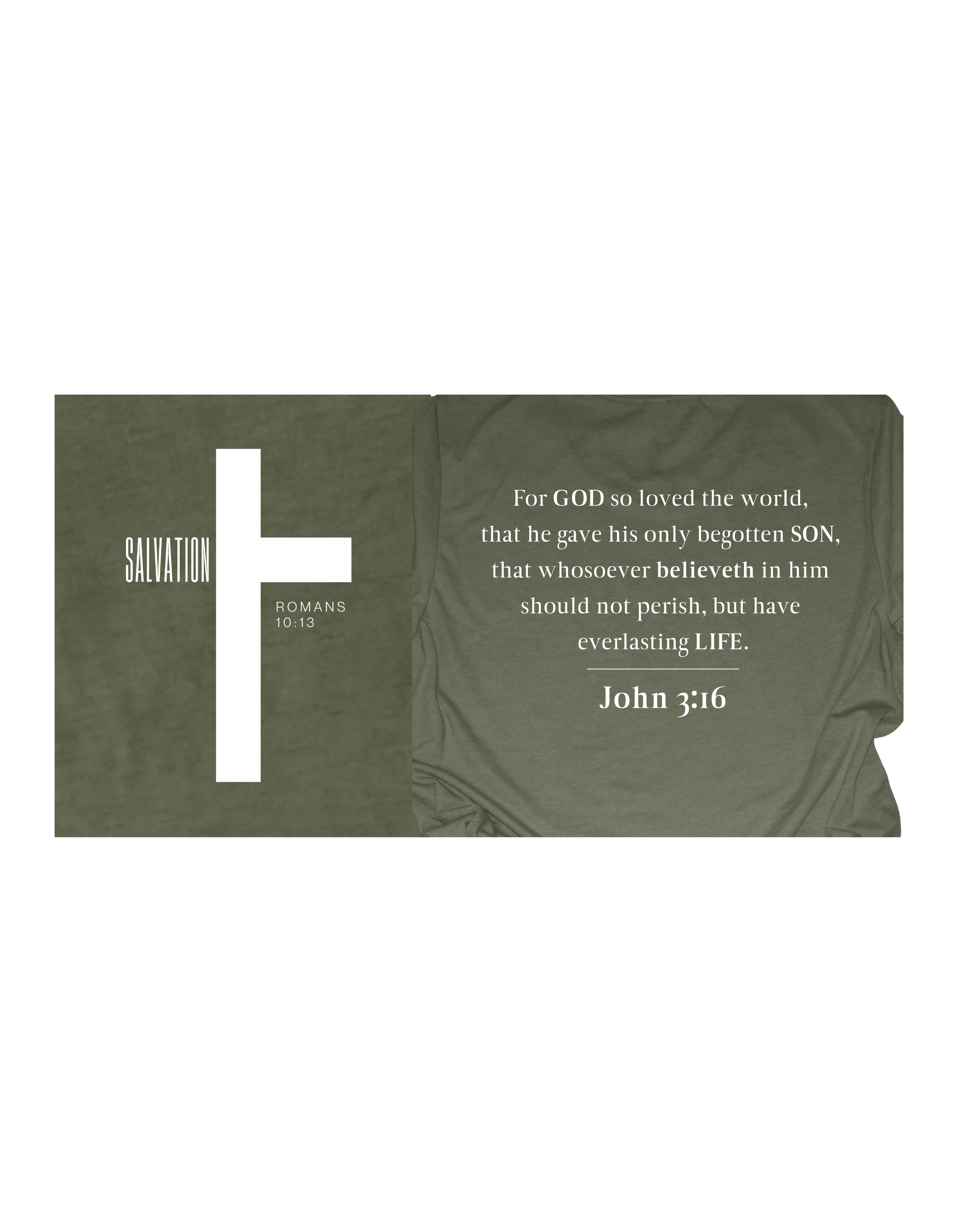 Faith-inspired Tee- "JOHN 3:16-Cross"