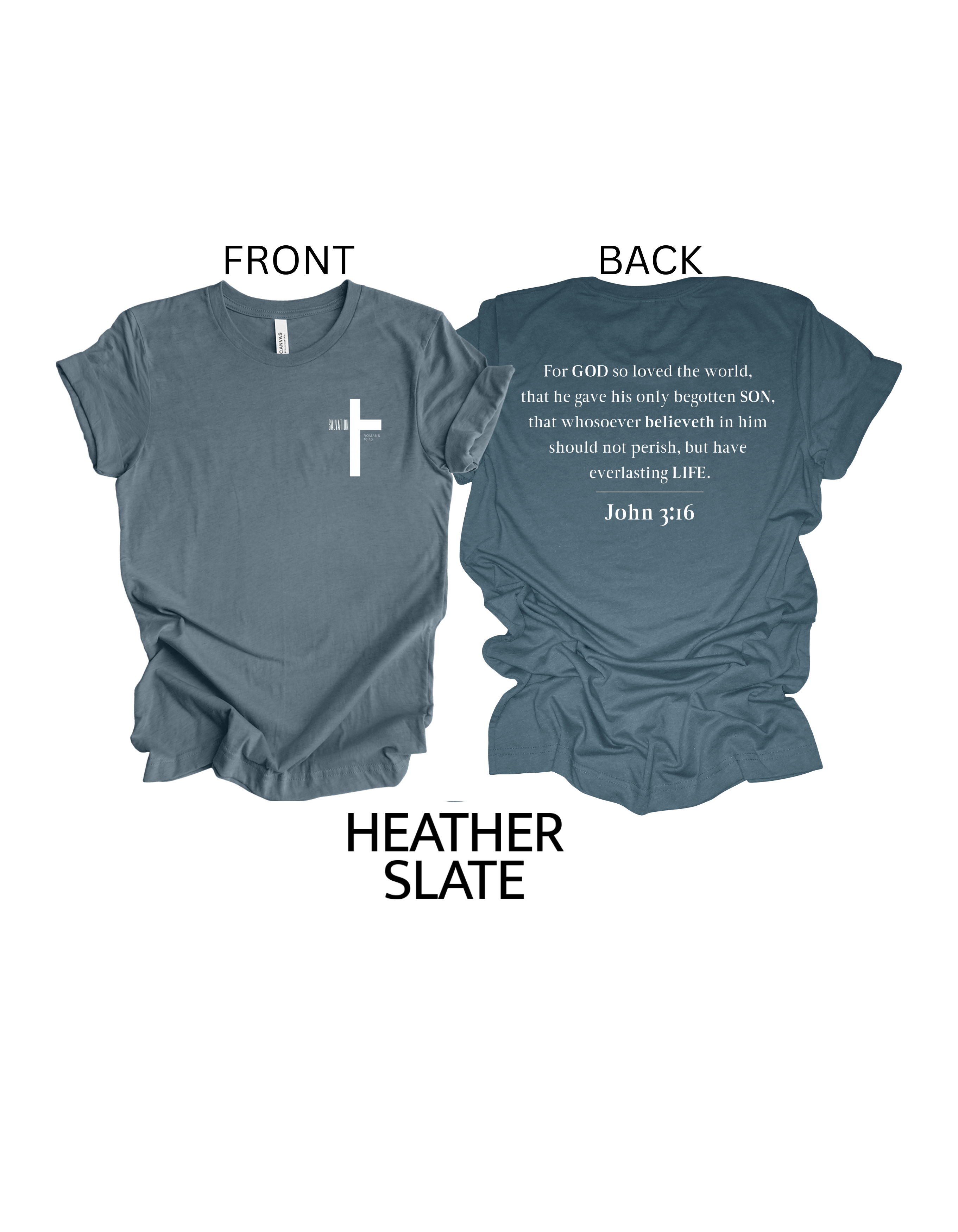 Faith-inspired Tee- "JOHN 3:16-Cross"