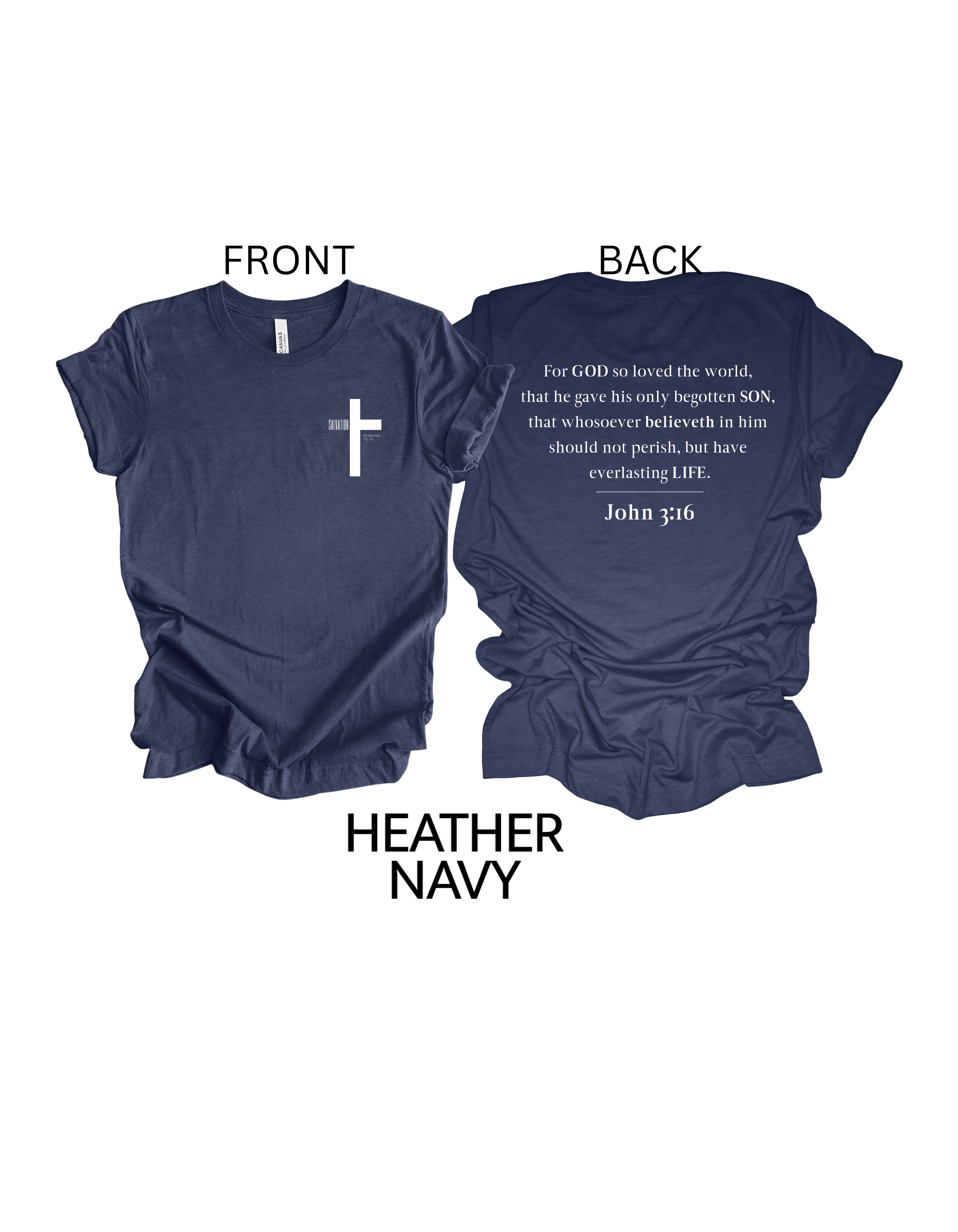 Faith-inspired Tee- "JOHN 3:16-Cross"