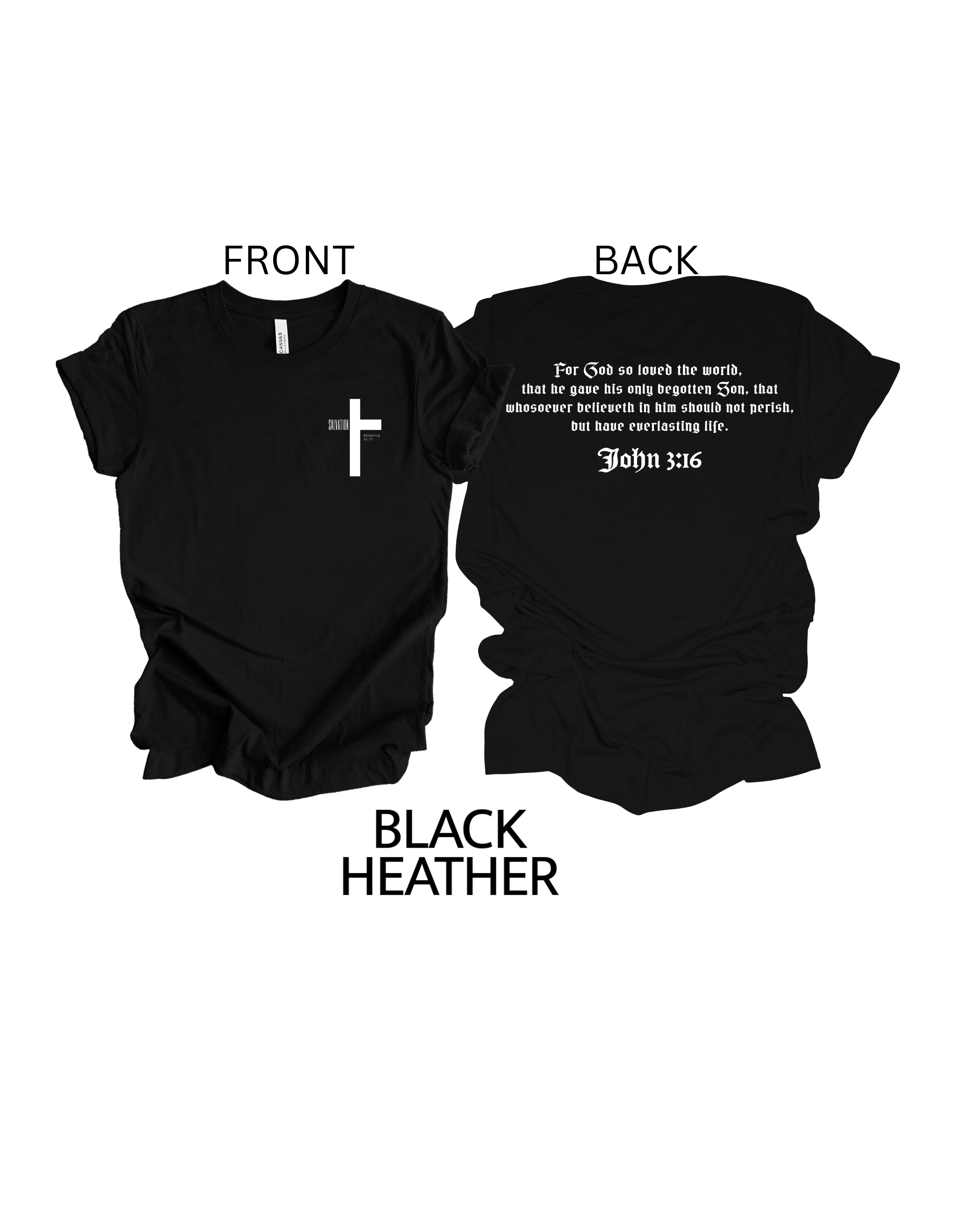 Faith-inspired Tee- "JOHN 3:16-Cross"