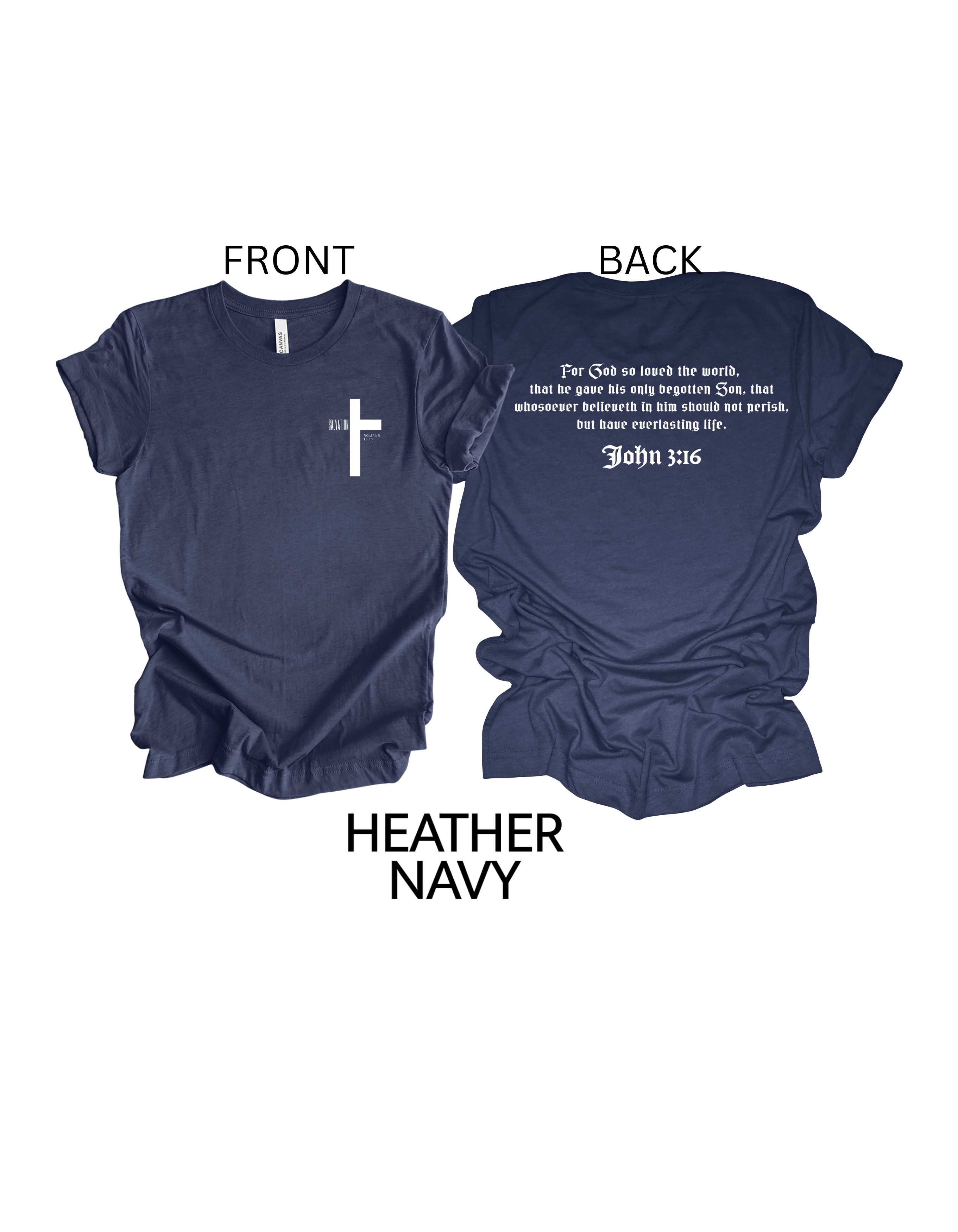 Faith-inspired Tee- "JOHN 3:16-Cross"