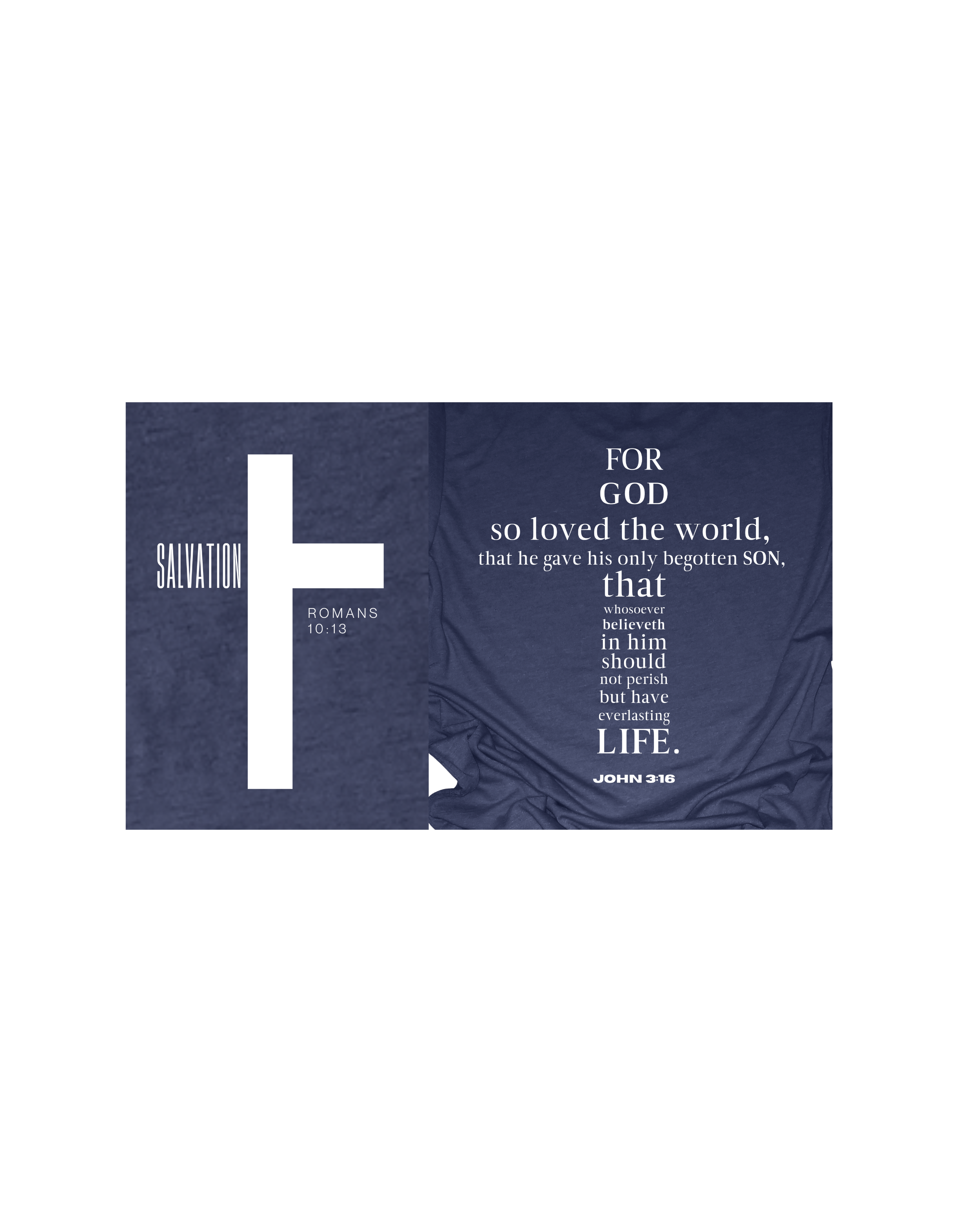 Faith-inspired Tee- "JOHN 3:16-Cross"