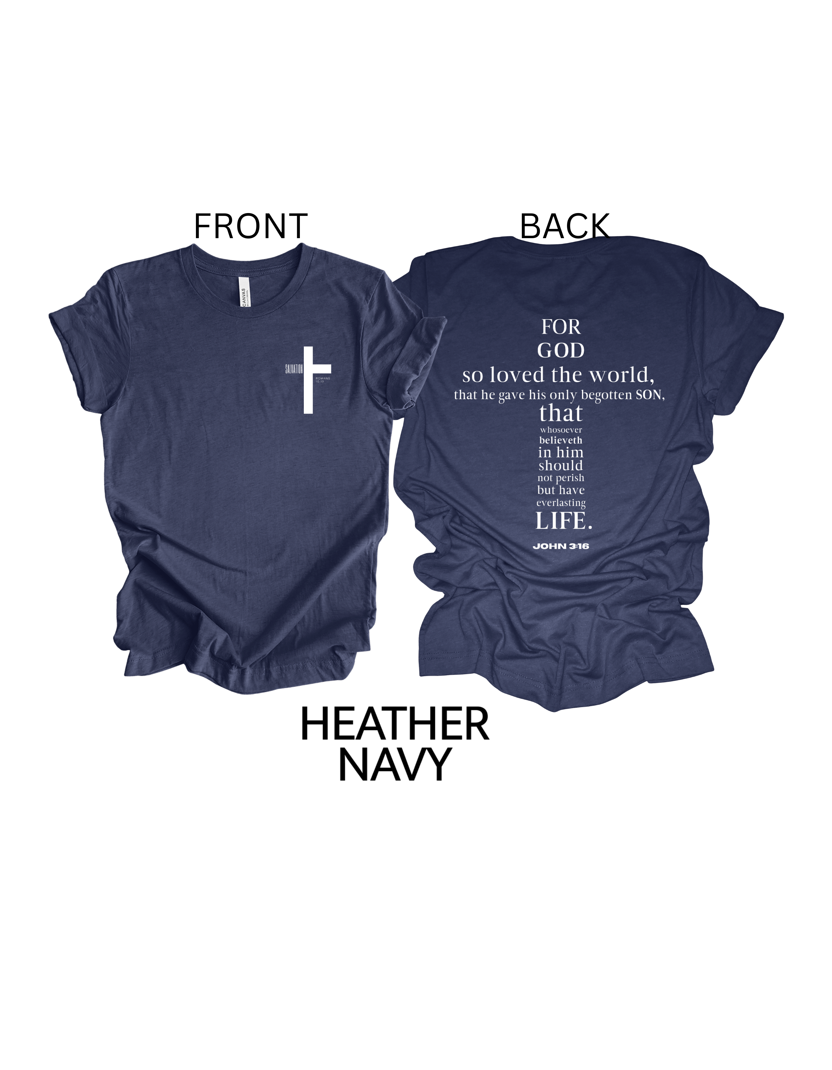 Faith-inspired Tee- "JOHN 3:16-Cross"