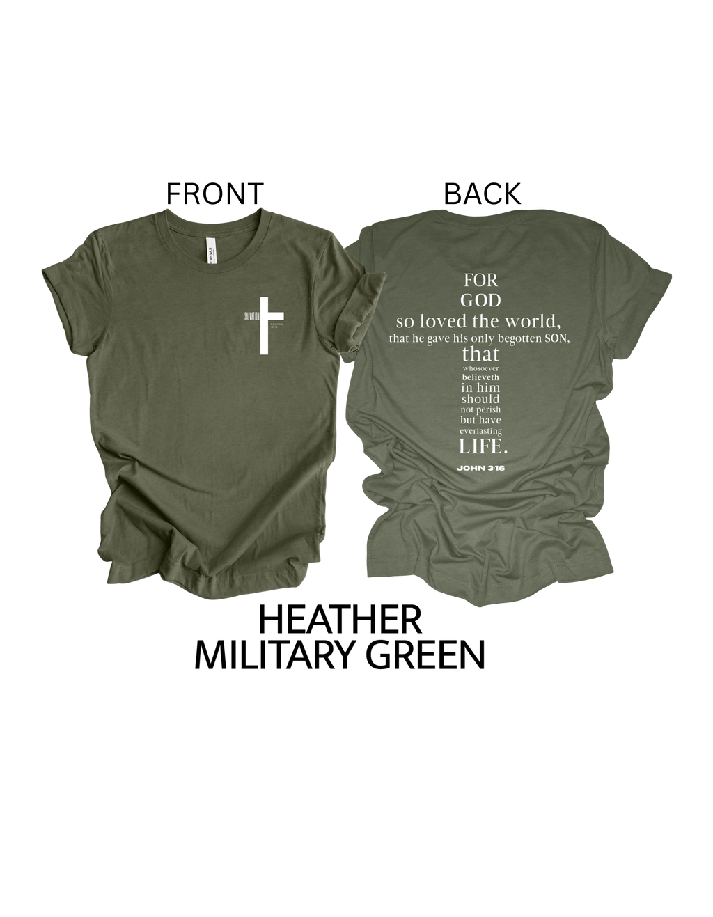 Faith-inspired Tee- "JOHN 3:16-Cross"