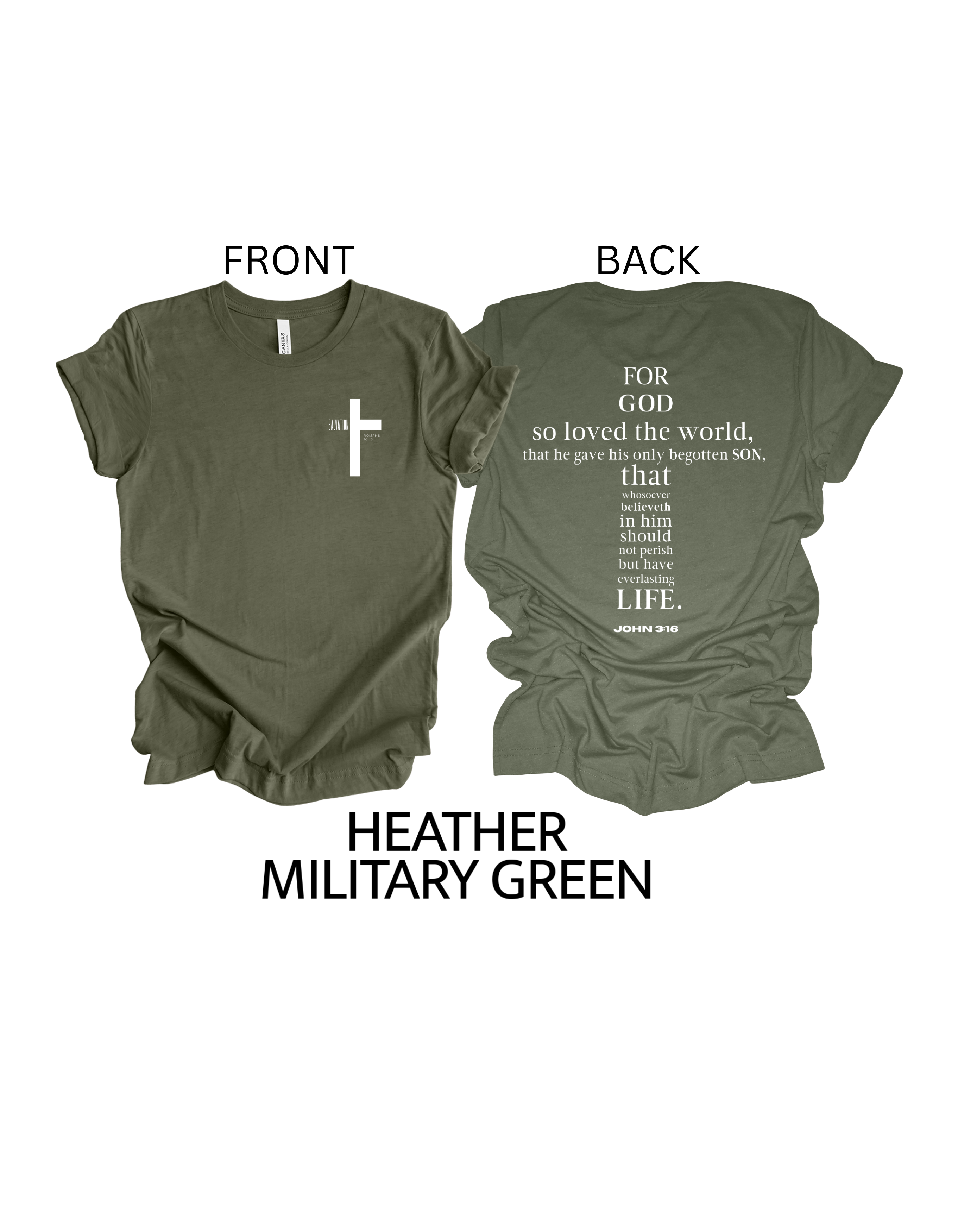 Faith-inspired Tee- "JOHN 3:16-Cross"