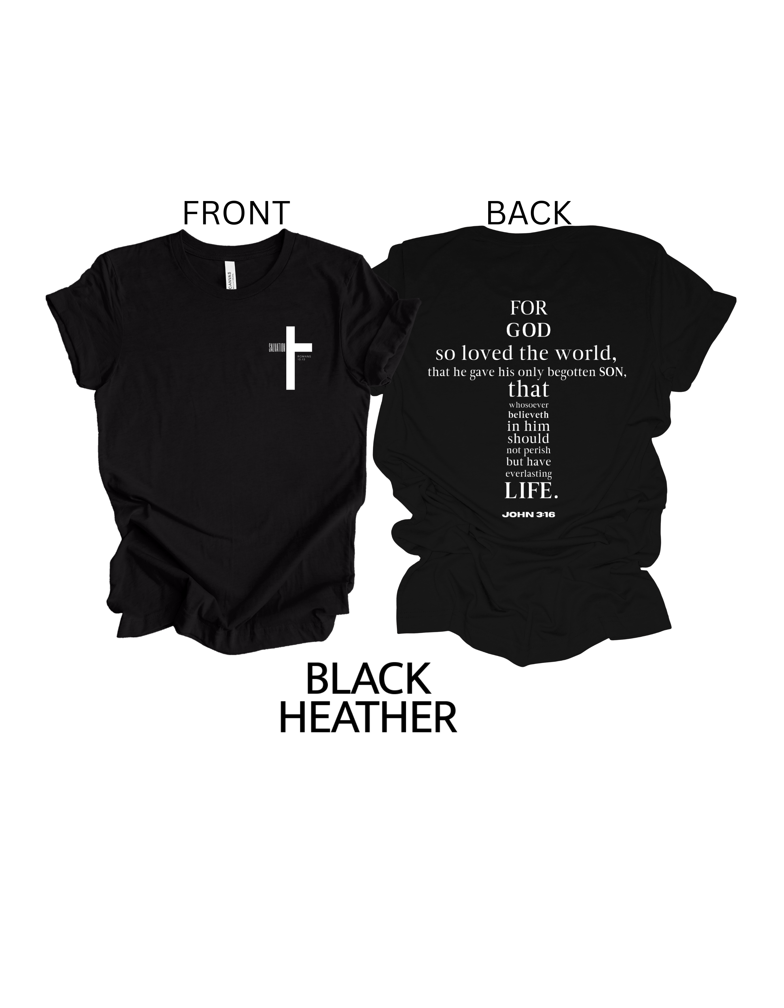 Faith-inspired Tee- "JOHN 3:16-Cross"