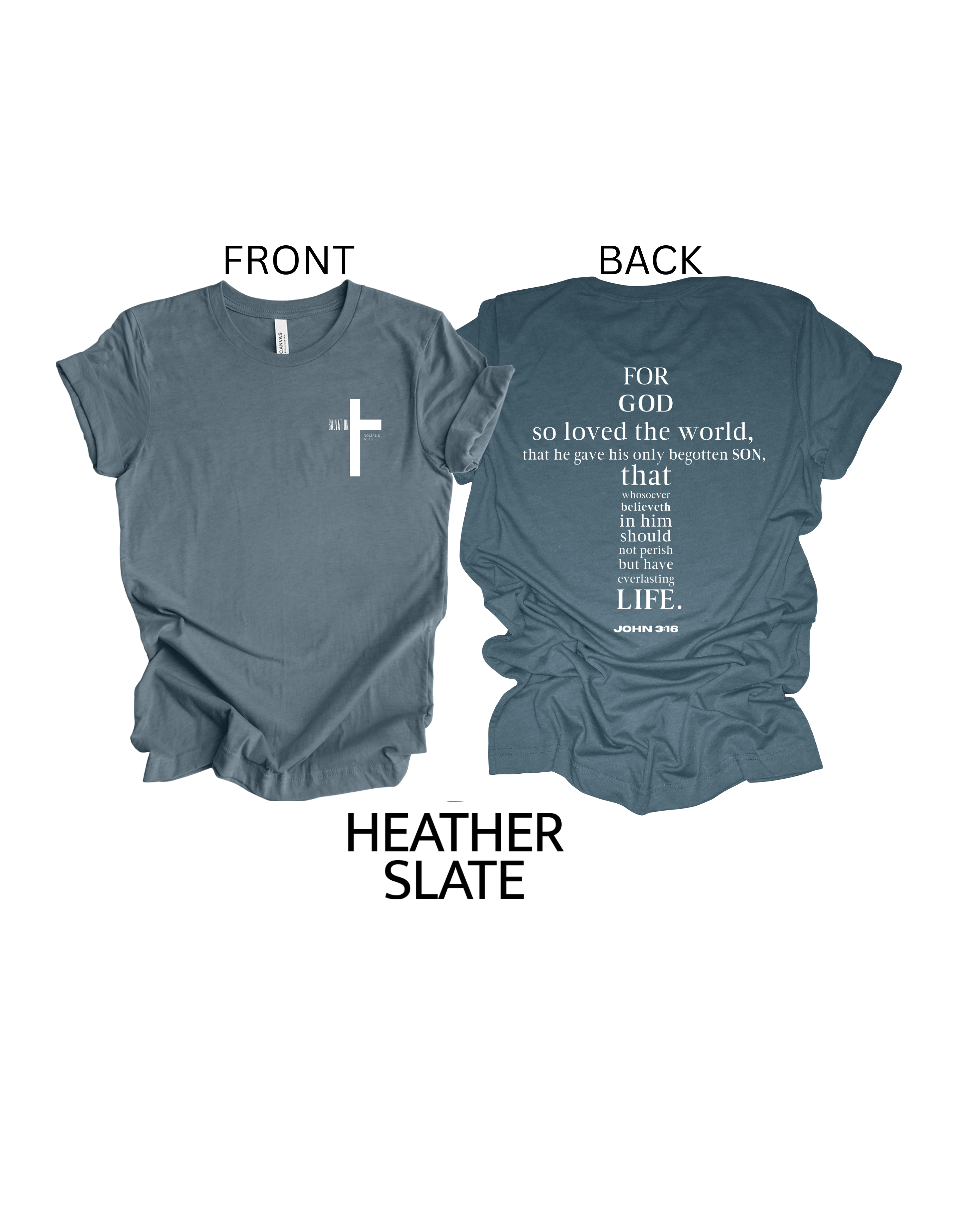 Faith-inspired Tee- "JOHN 3:16-Cross"
