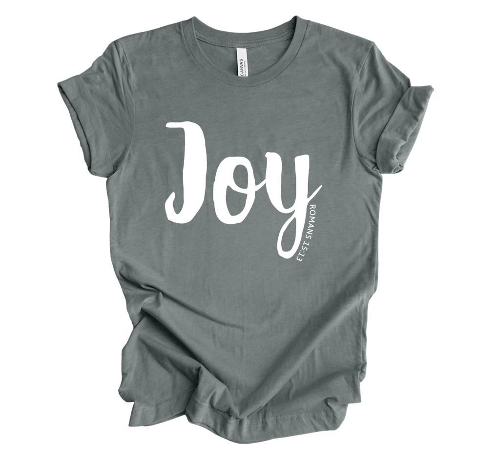 Faith-inspired Tee- "Joy-Rom.15:3"
