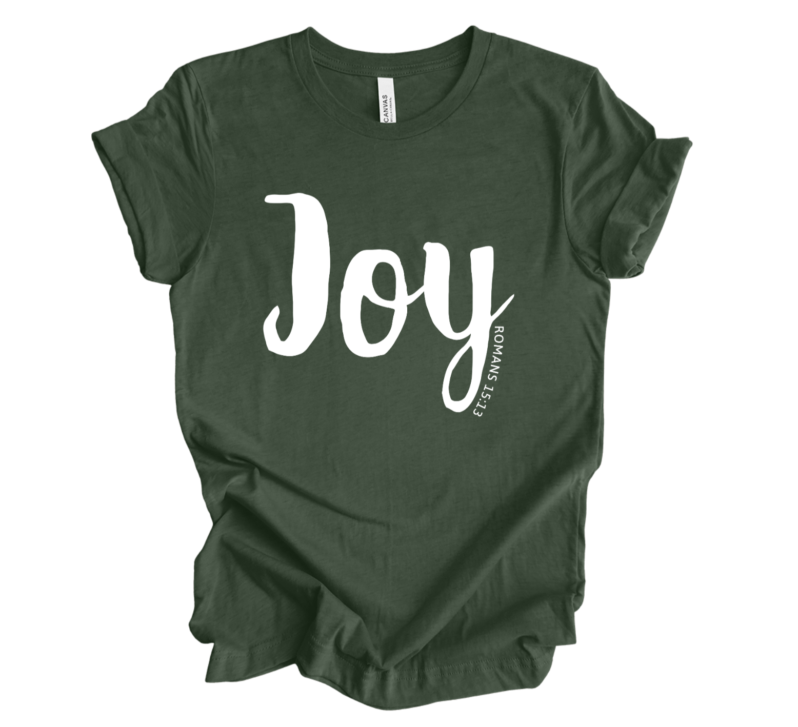 Faith-inspired Tee- "Joy-Rom.15:3"