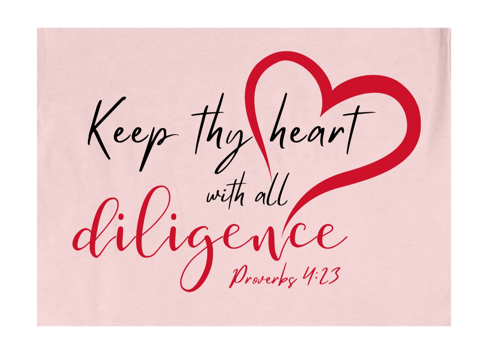 Faith-inspired Tee- "Keep Thy Heart..."