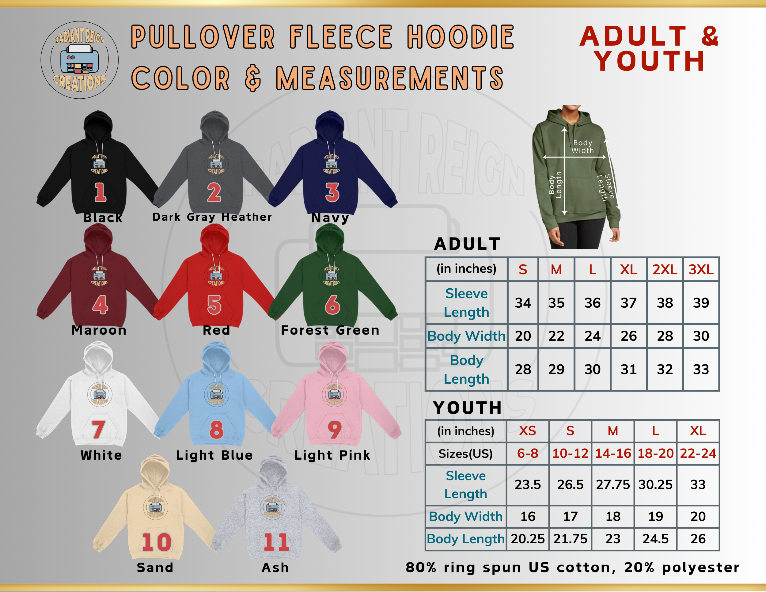 "Custom Text/Image Hoodie"- Adults & Teens