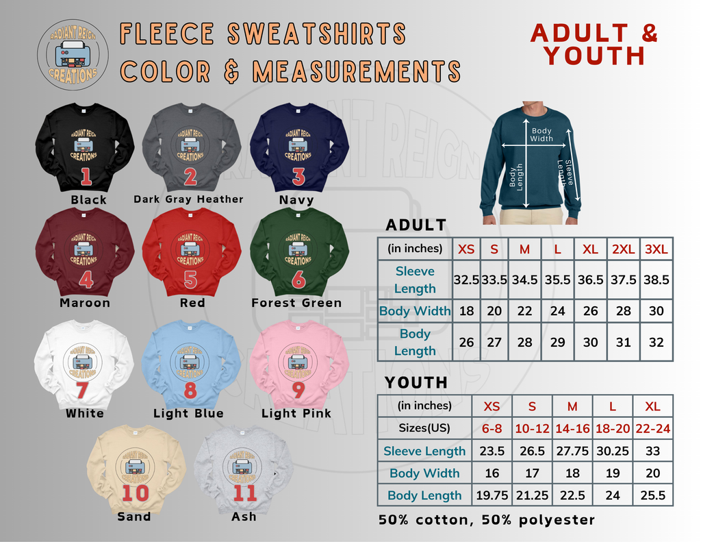 "Custom TEXT/IMAGE Sweatshirt for Adult and Teens"