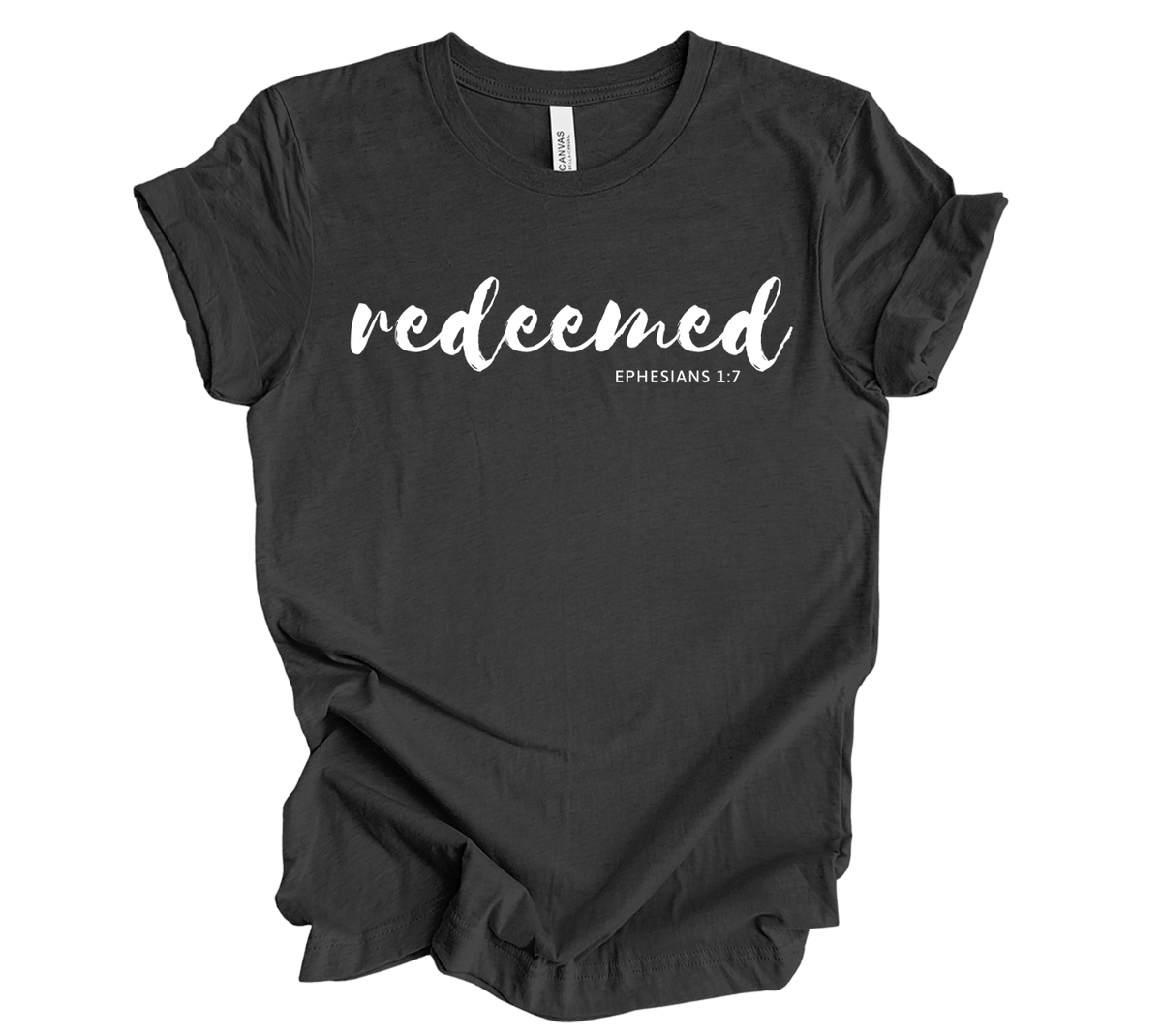 Faith-inspired Tee- "Redeemed-Ephesians 1:7"