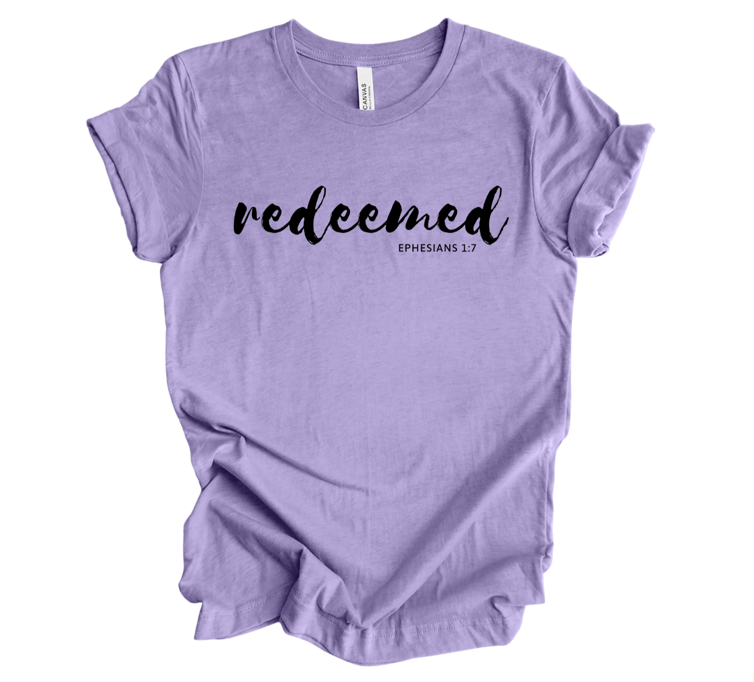 Faith-inspired Tee- "Redeemed-Ephesians 1:7"