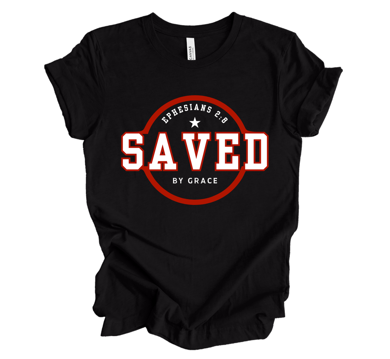 Faith-inspired Tee- "SAVED"