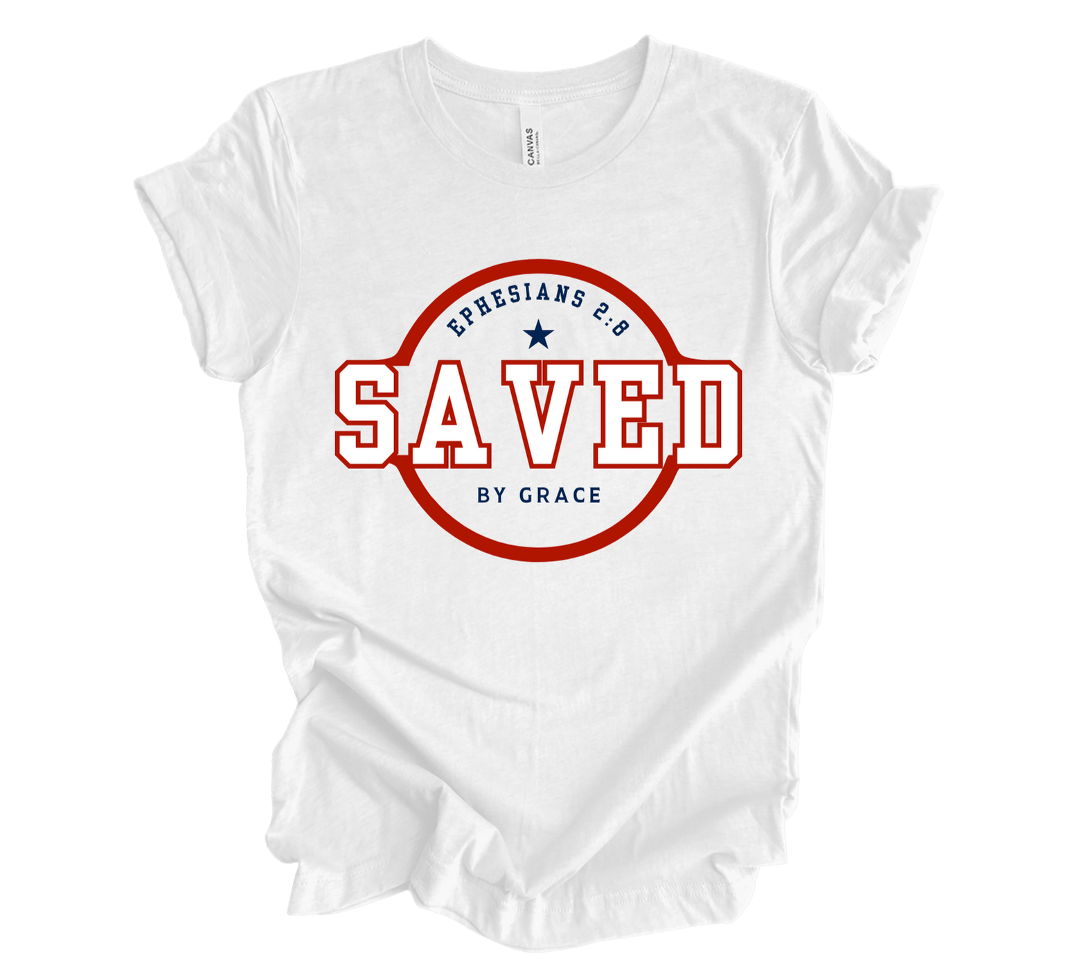 Faith-inspired Tee- "SAVED"