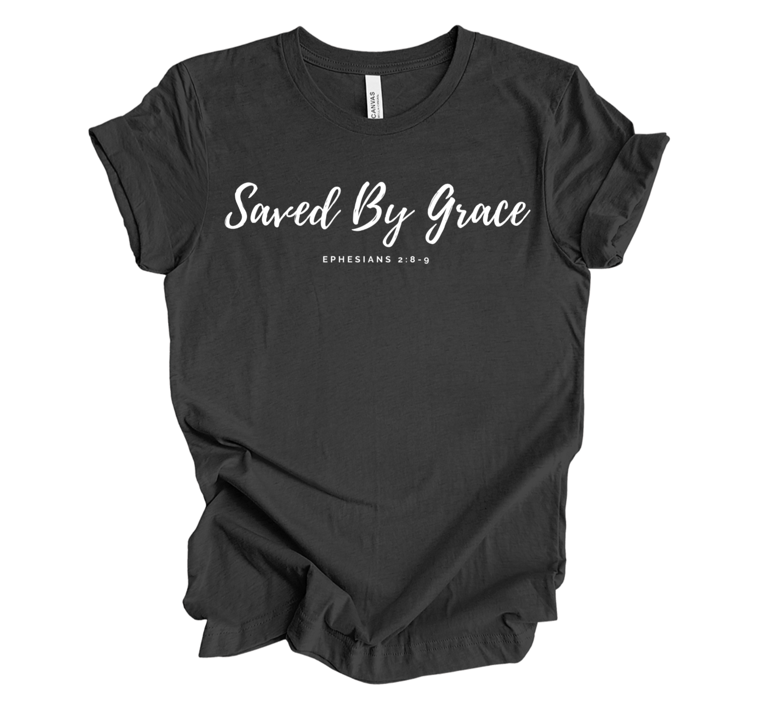 Faith-inspired Tee- "Saved by Grace-Eph.2:8-9"