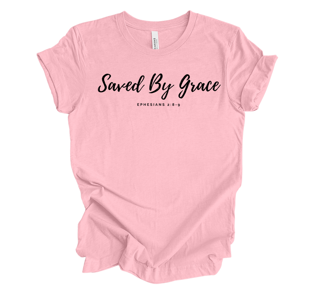 Faith-inspired Tee- "Saved by Grace-Eph.2:8-9"