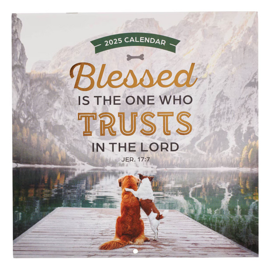 Calendar- Blessed is The One 2025 Large Wall Calendar - Jeremiah 17:7