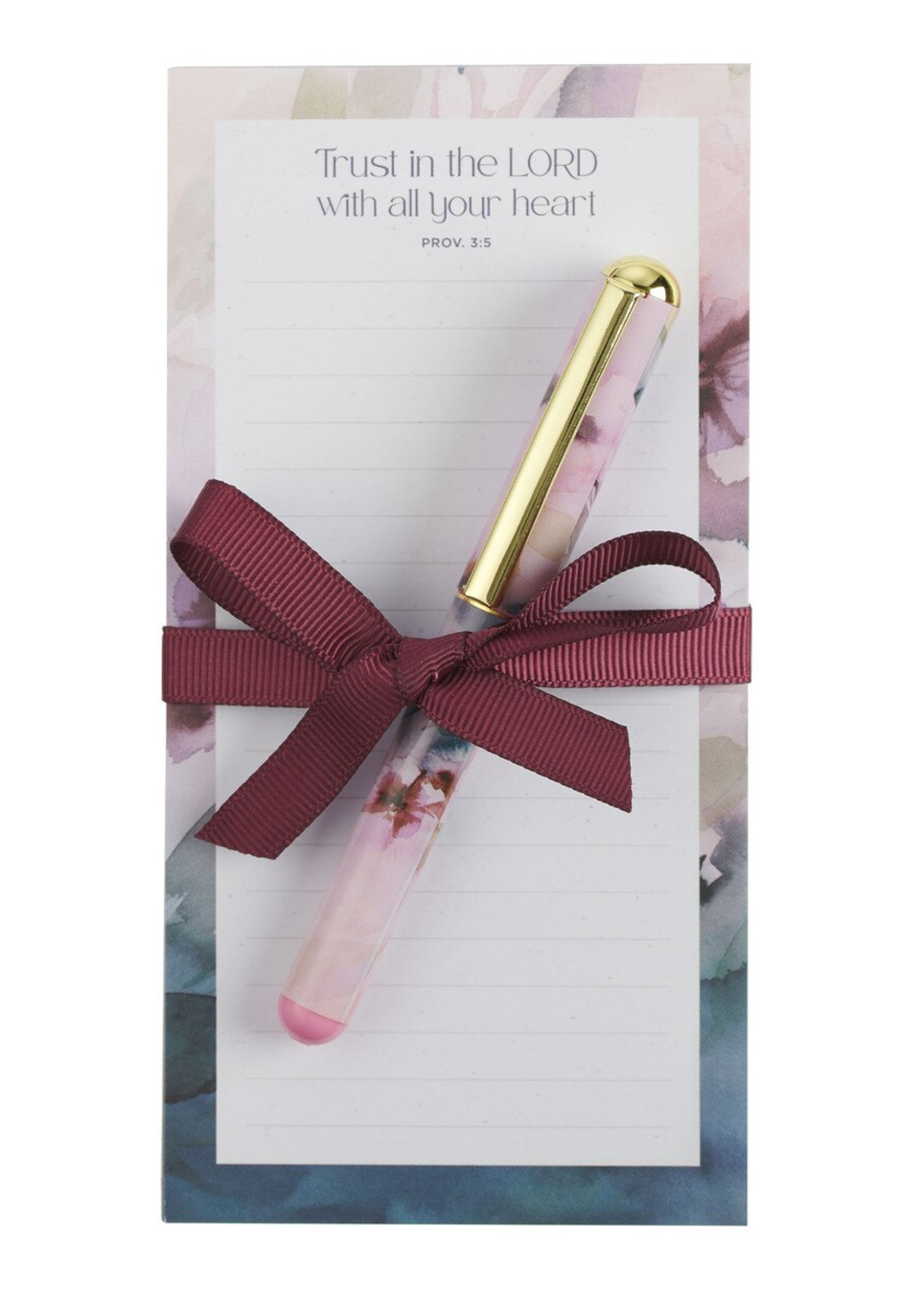 Notepad Gift Set- Trust in the Lord Magnetic Notepad and Pen- Proverbs 3:5