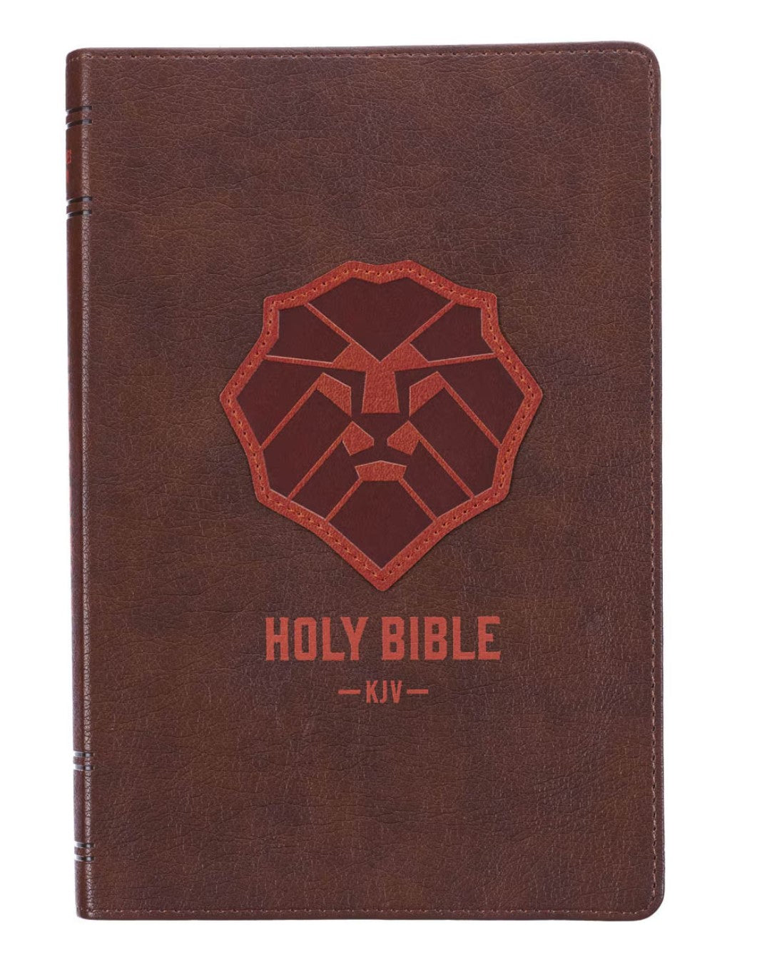 Bible-Lion Brown Faux Leather Kid's King James Version Bible