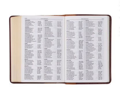 Bible-Saddle Tan and Butterscotch Large Print Compact KJV Bible