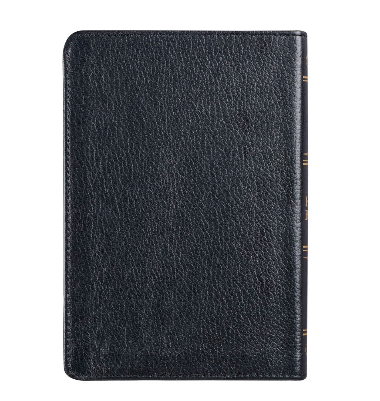 Bible-Black Full Grain Leather Compact King James Version Bible