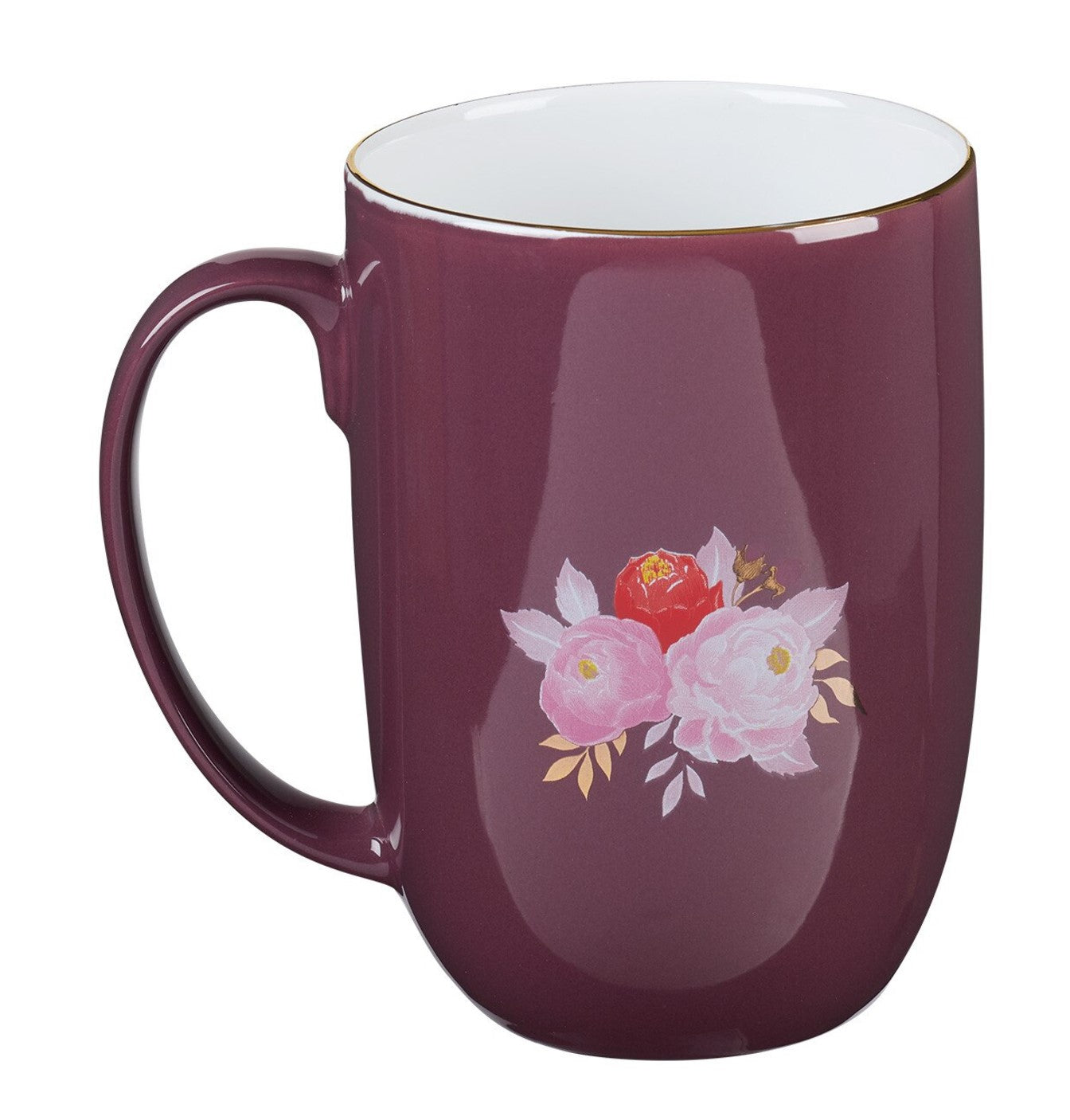 Mug-Amazing Grace Mulberry Pink Ceramic Coffee Mug