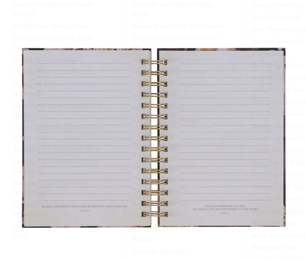 Journal-Strong and Courageous Topaz Pink Wirebound Journal - Joshua 1:9