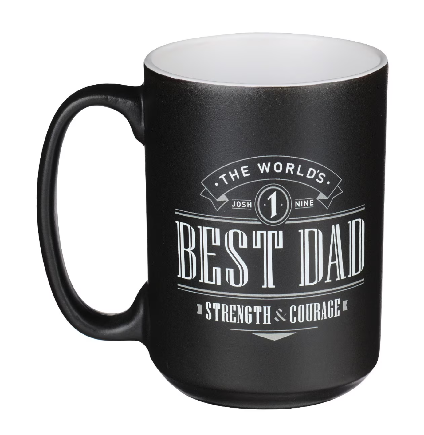 Mug-The World's Best Dad Ceramic Coffee Mug - Joshua 1:9