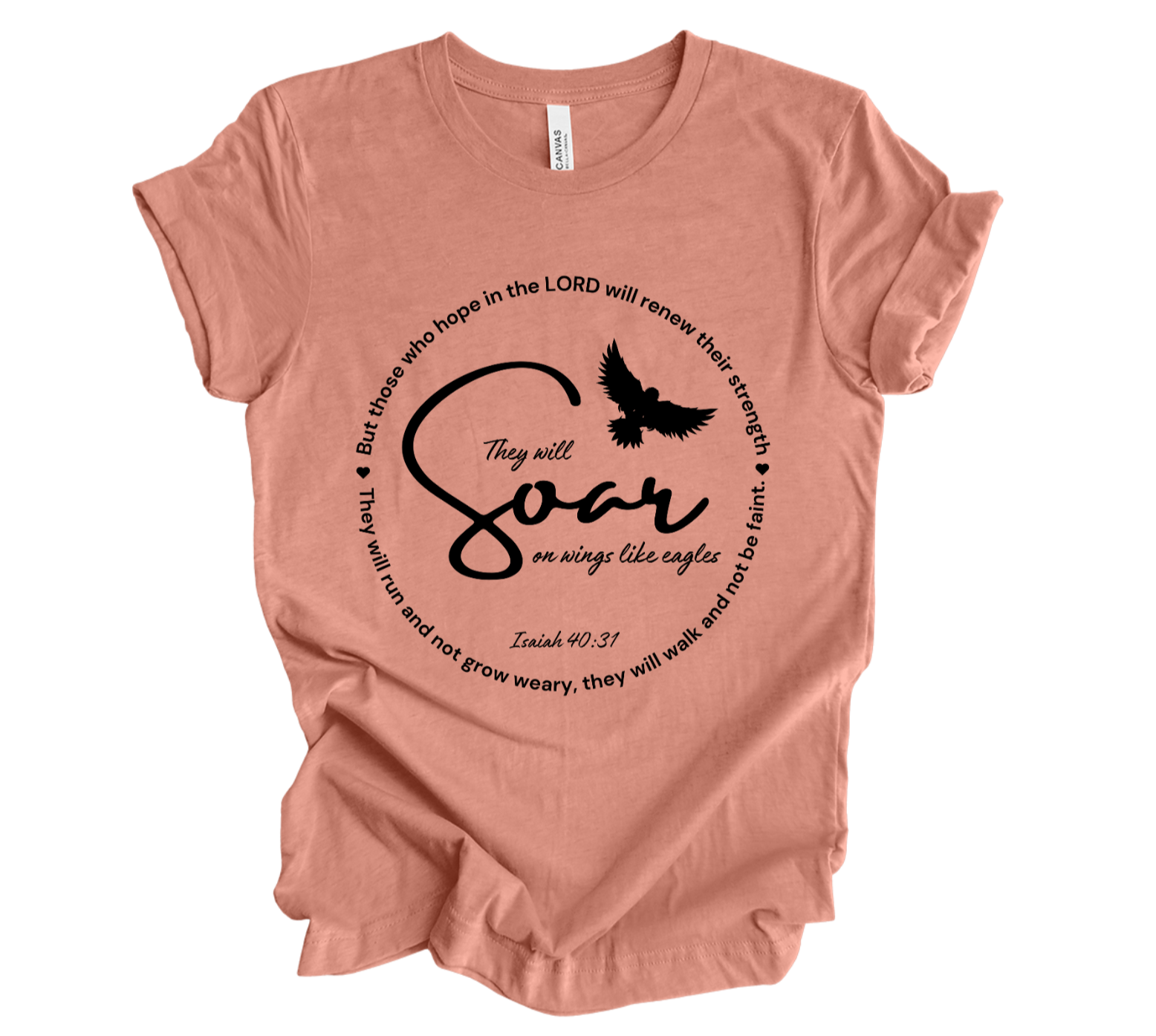 Faith-inspired Tee- "Soar like Eagles-Isaiah 40:31"