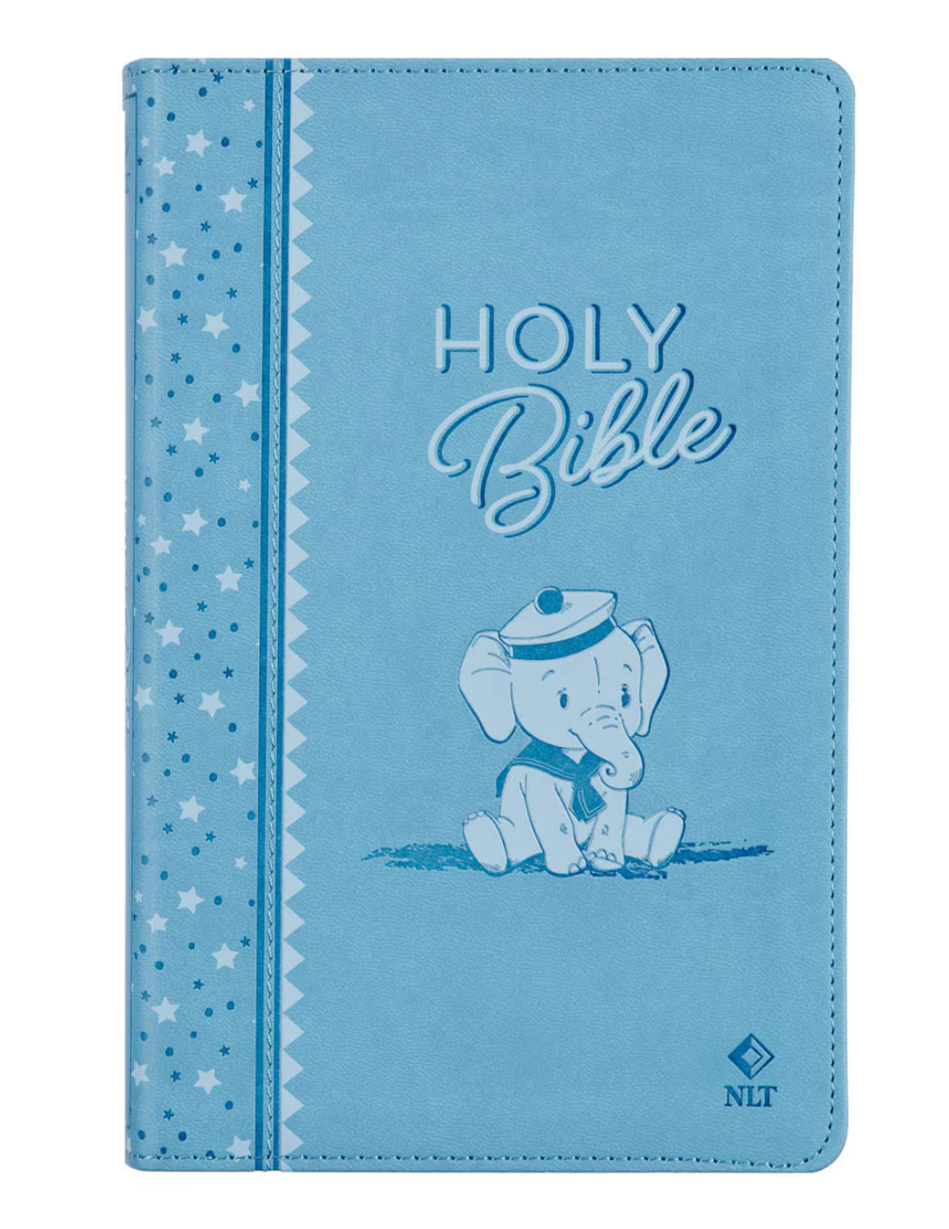 Bible-Blue Faux Leather NLT Keepsake Bible for Boys