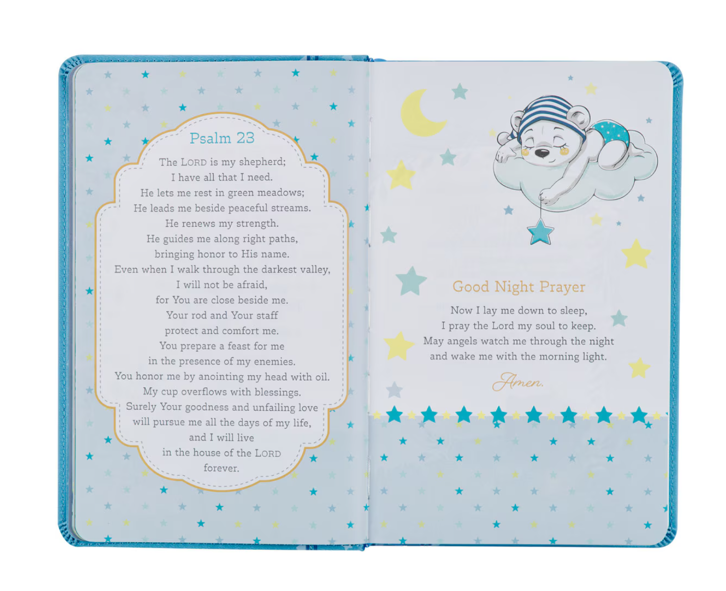 Bible-Blue Faux Leather NLT Keepsake Bible for Boys