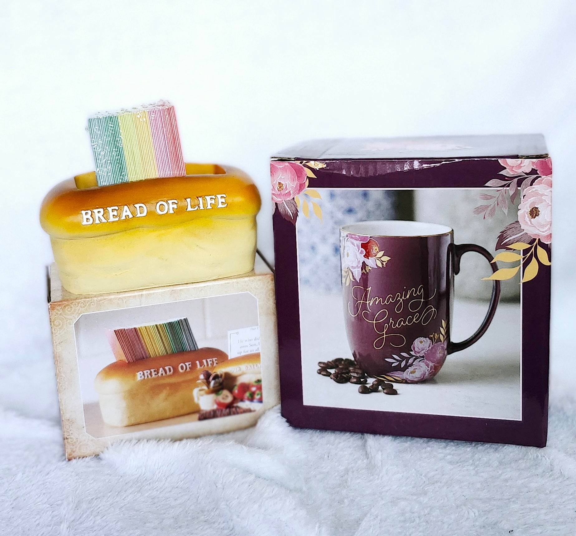 Gift Set-Bread of Life Scripture Cards & Amazing Grace Mug
